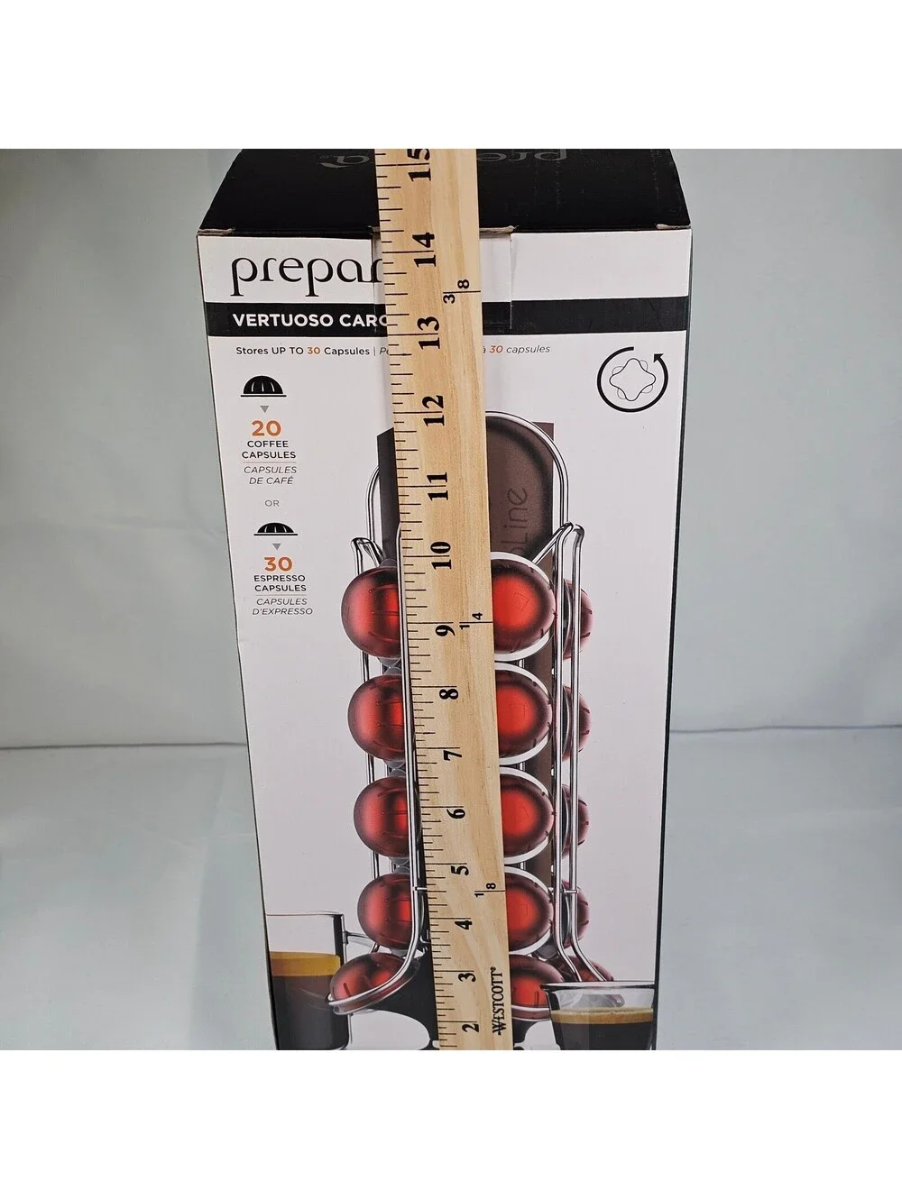 Prepara Vertuoso Carousel Nespresso VertuoLine Coffee Pod Holder 30 Capsule Rack